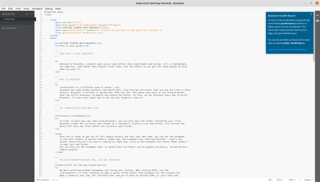Install brackets on Ubuntu 20.04