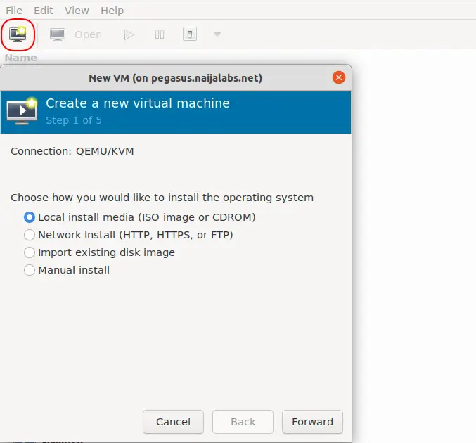 Install Ubuntu Desktop on KVM - Launch virt-manager
