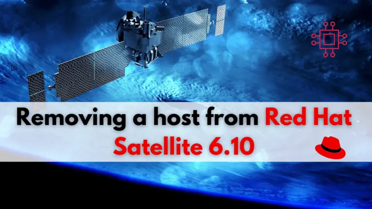 Removing a host from Red Hat Satellite