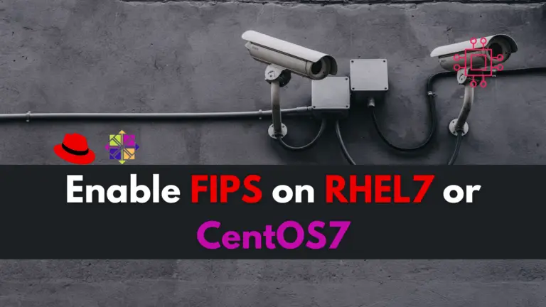 Enable FIPS on RHEL7