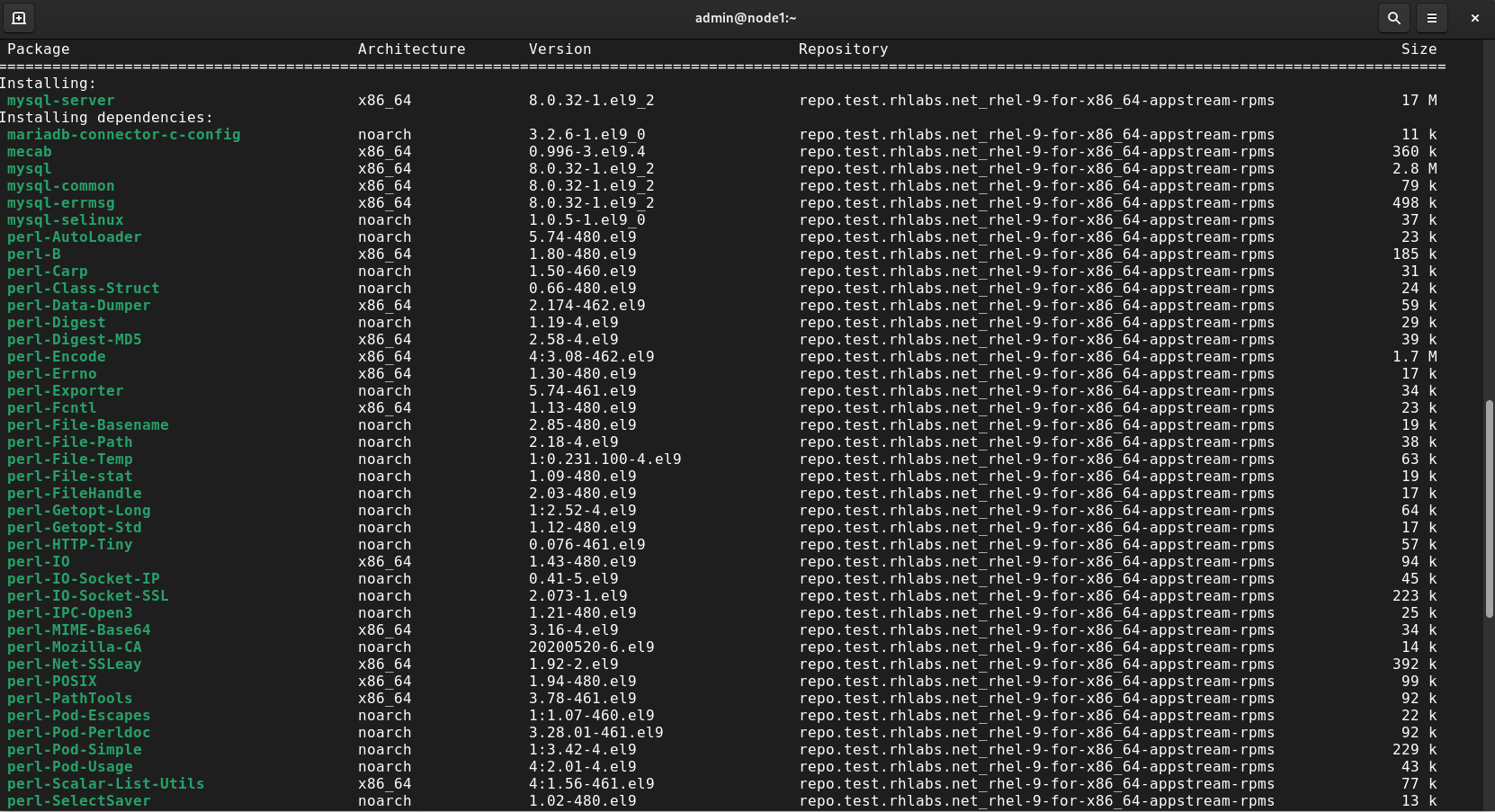 Install MySQL on RHEL9