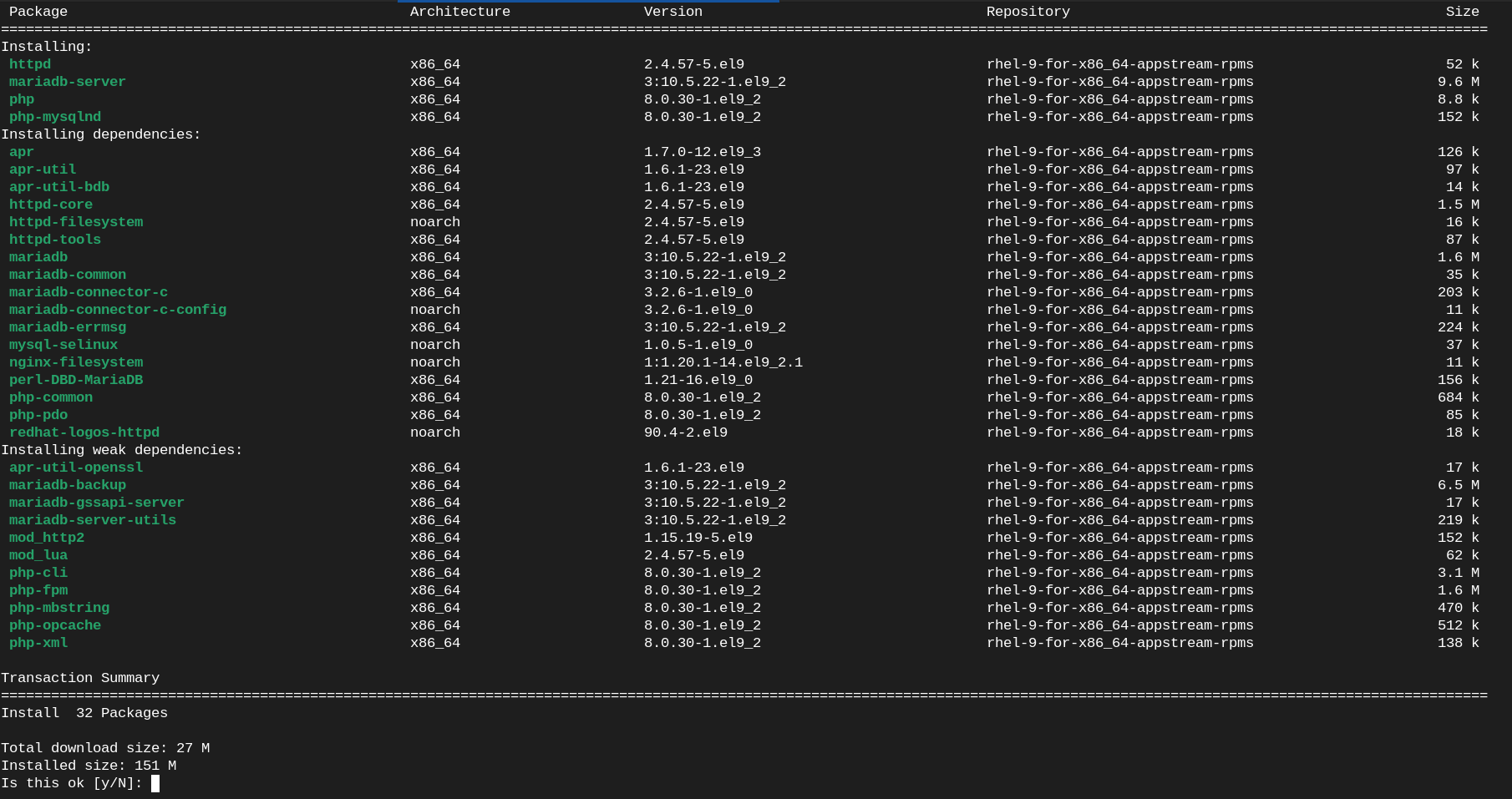 Installing and configuring MediaWiki on RHEL9