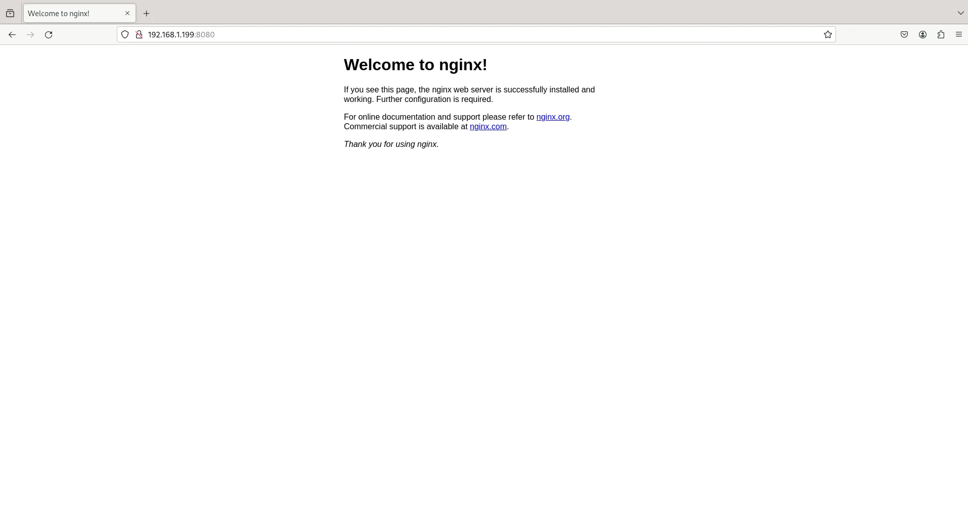 NGINX Welcome Page