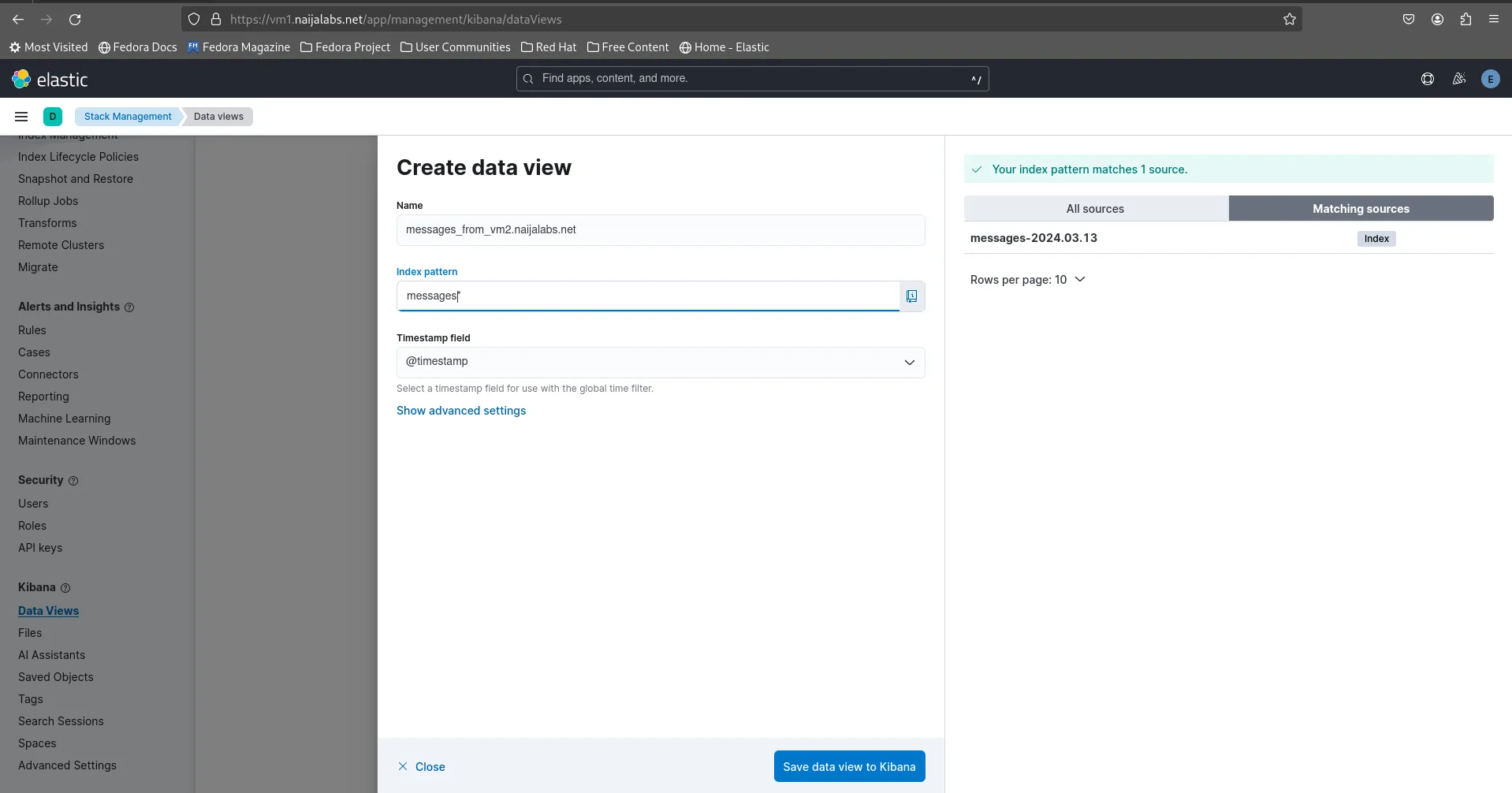 Navigating the Data View Page