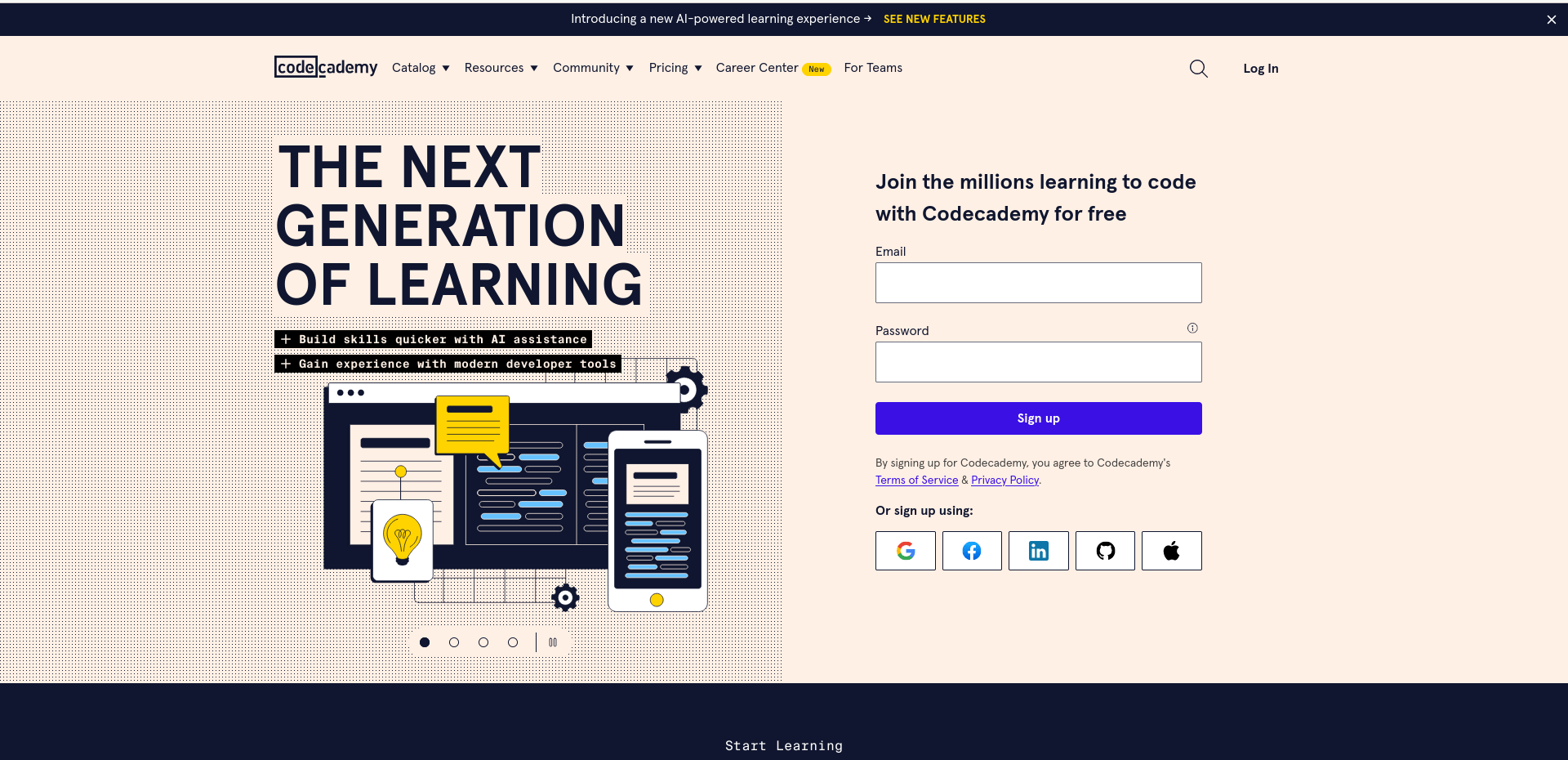 Codecademy Website