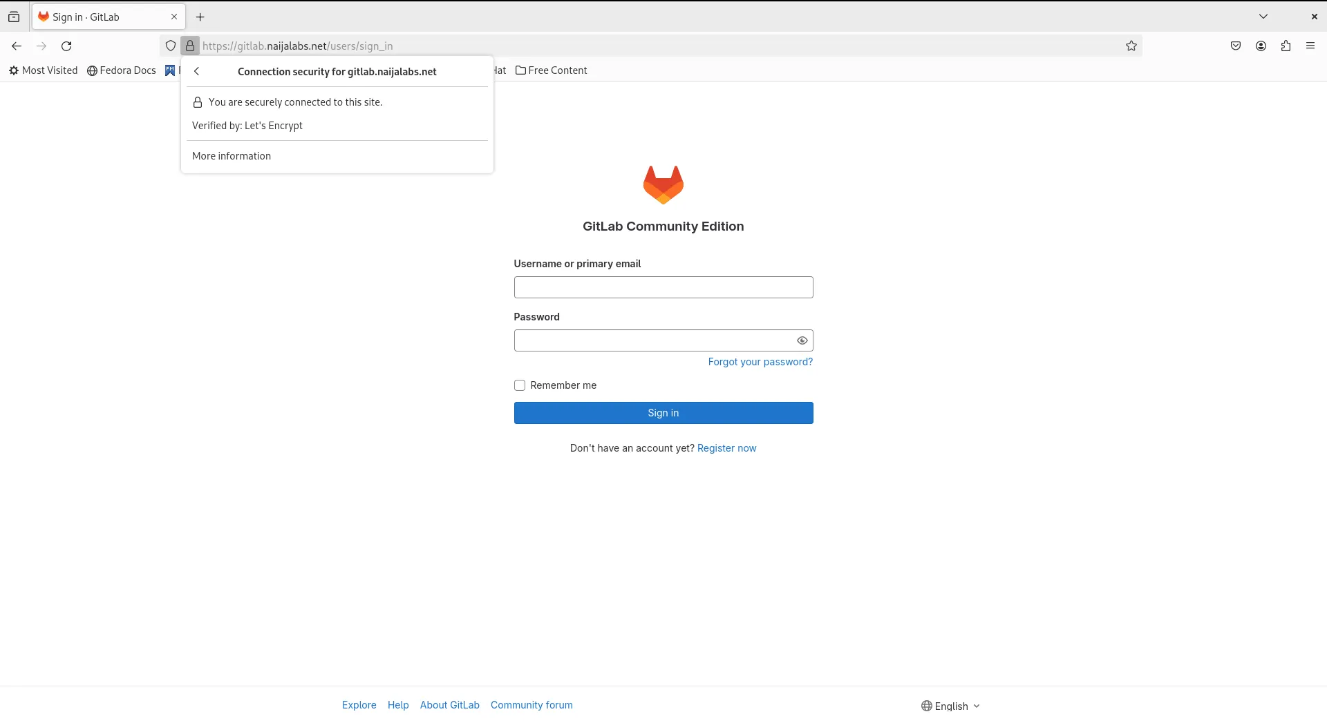 GitLab Login Page (Secure)