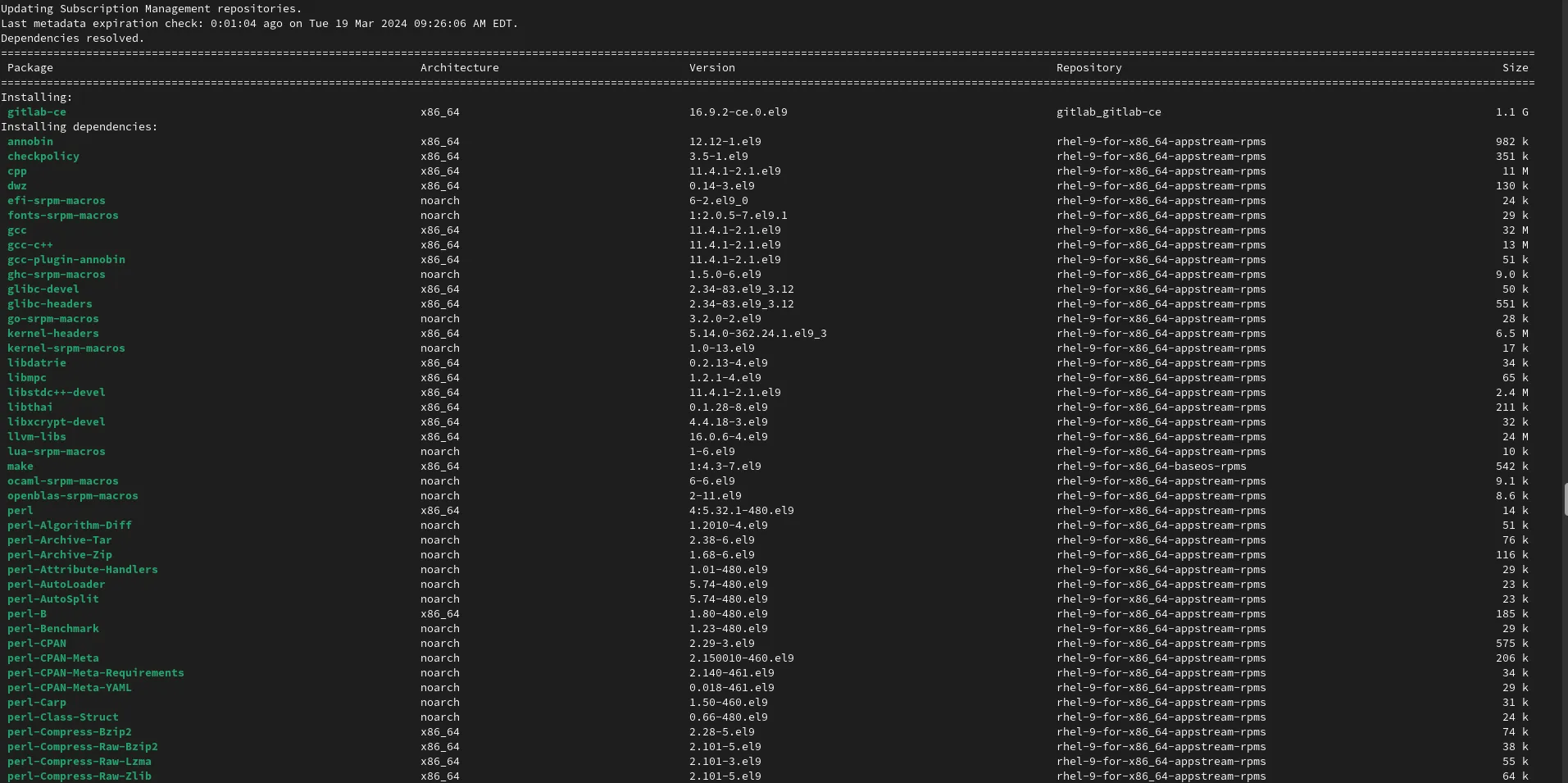 Install GitLab CE on RHEL 9: Package Install