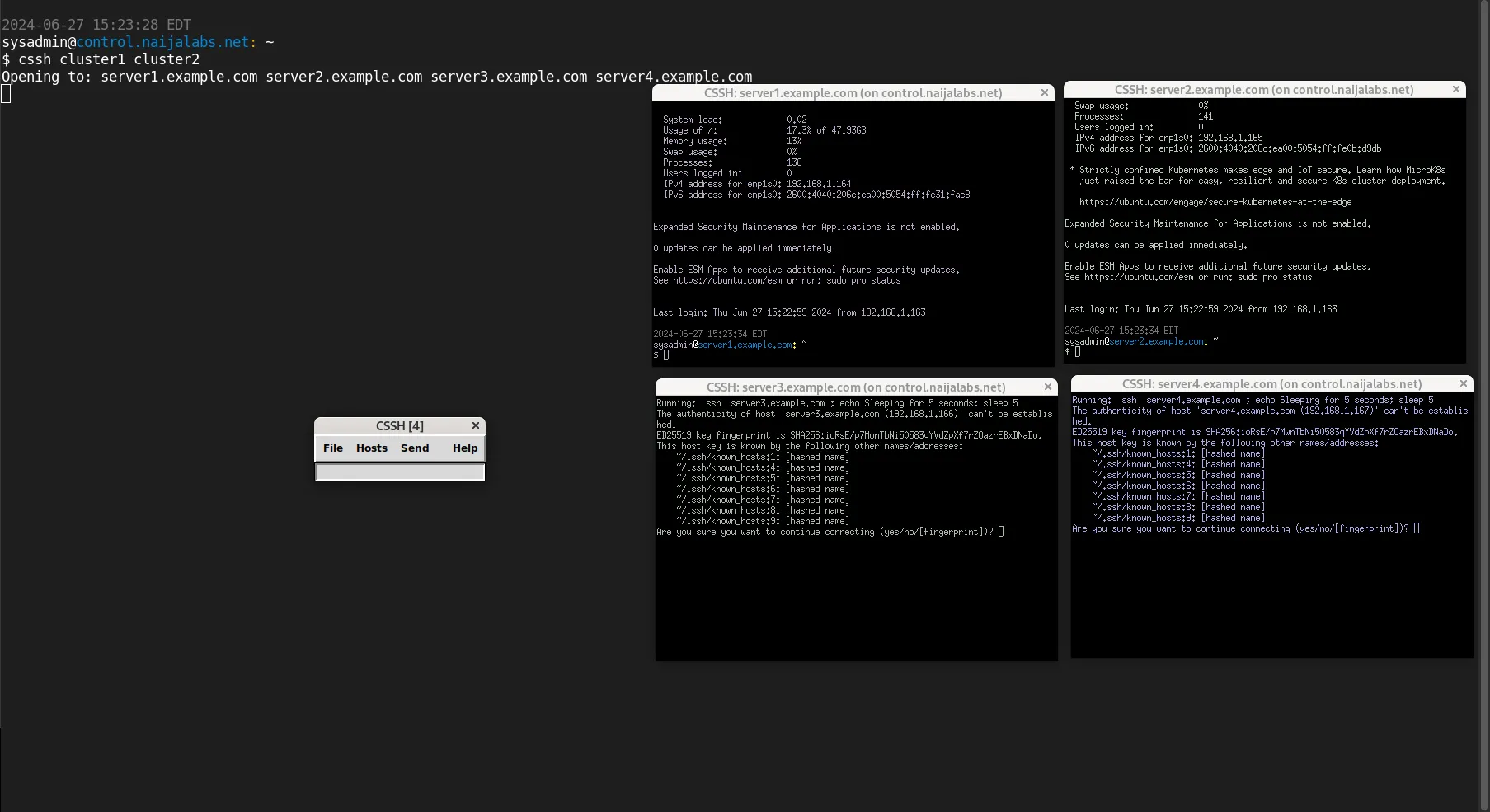 Install Cluster SSH on Linux