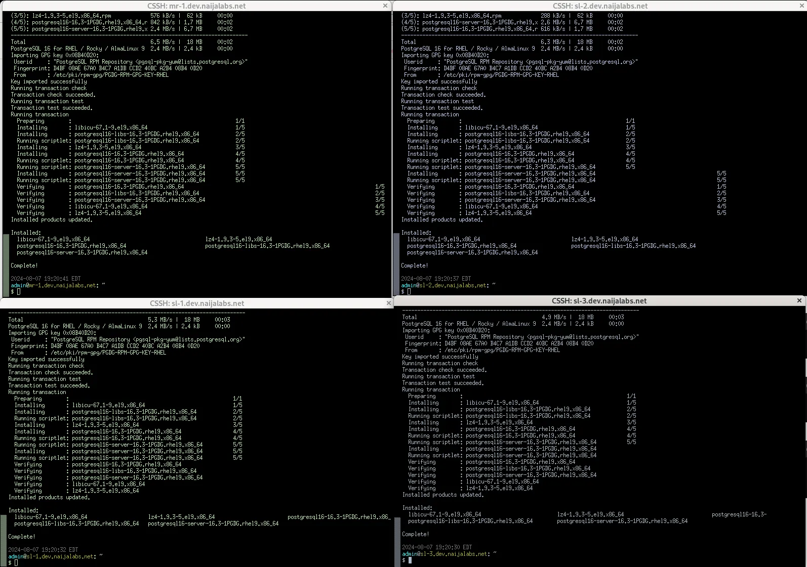 PostgreSQL database cluster using Pacemaker