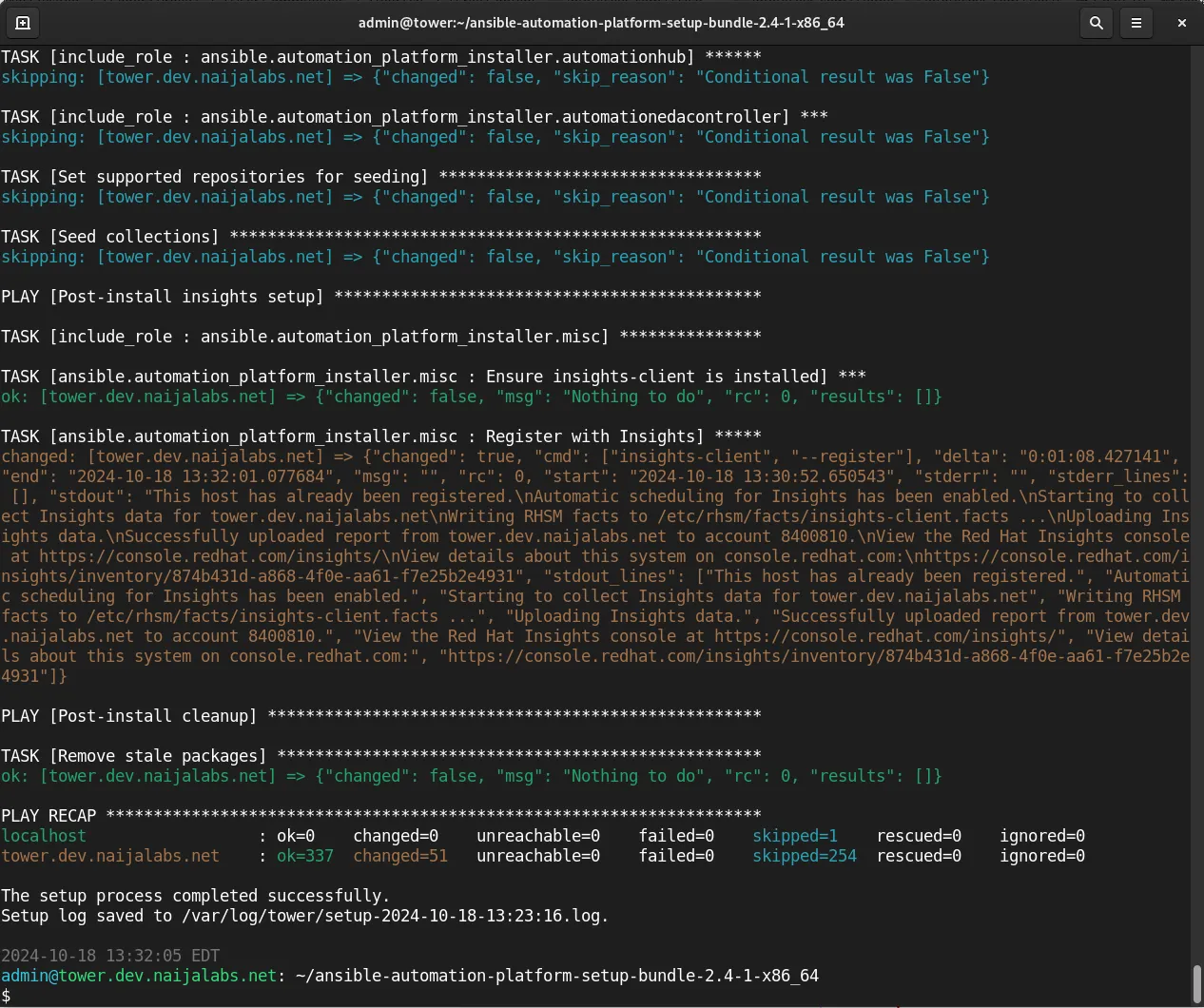 Completed Ansible Roles for Ansible Automation Platform