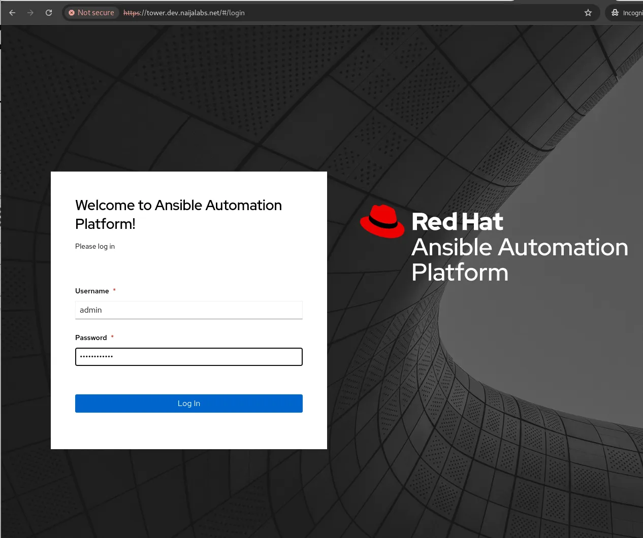 Ansible Automation Platform Web UI