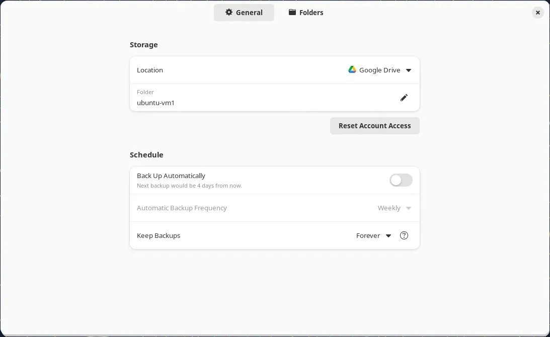 Post-backup Preferences