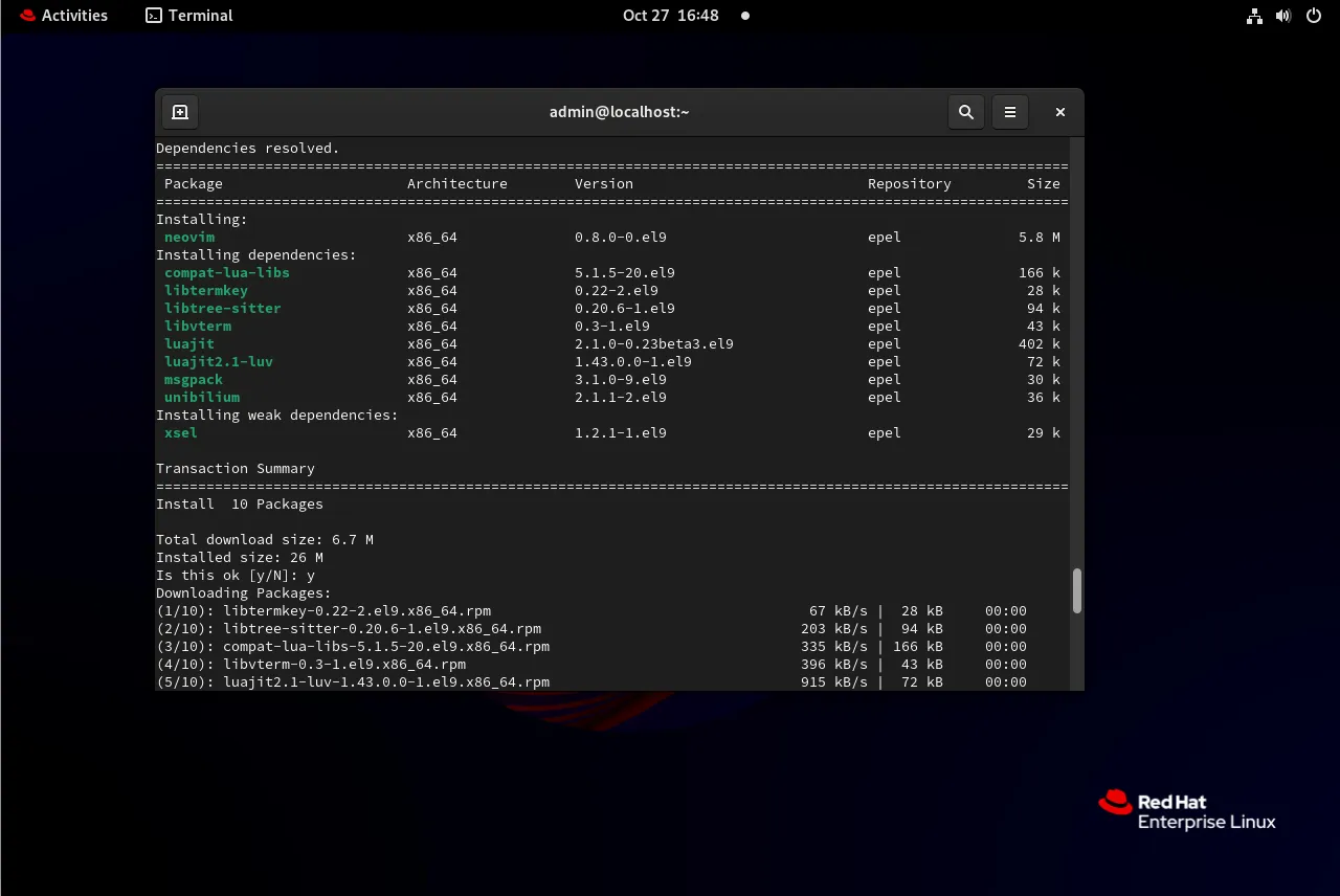 Install Neovim on RHEL 9