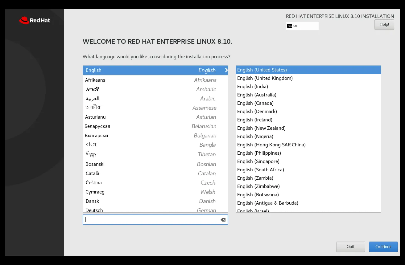 Install RHEL 8.10 Workstation