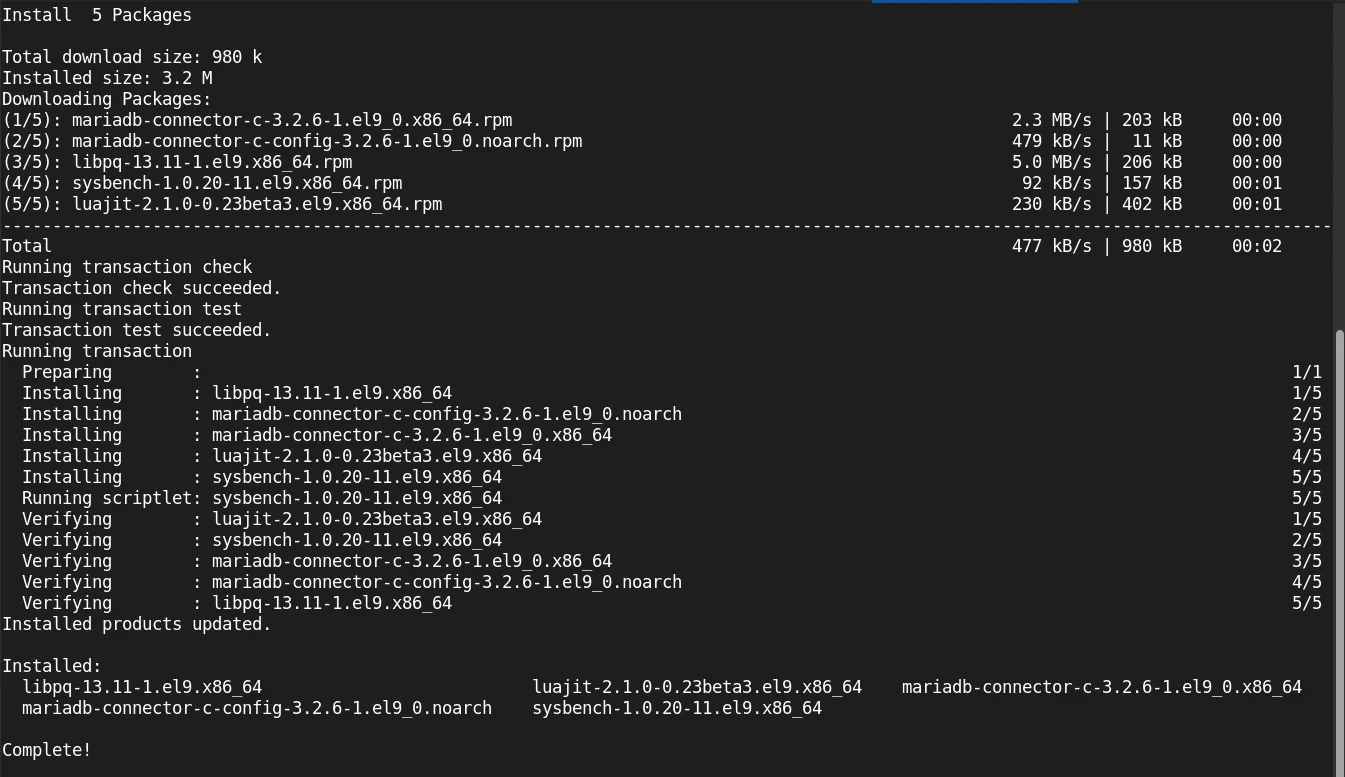 Install and Use Sysbench on RHEL 9