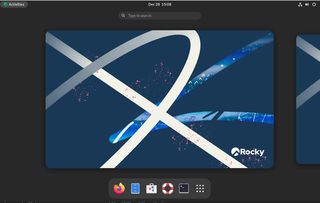 Rocky Linux 9.5 - Desktop or Workstation Environment