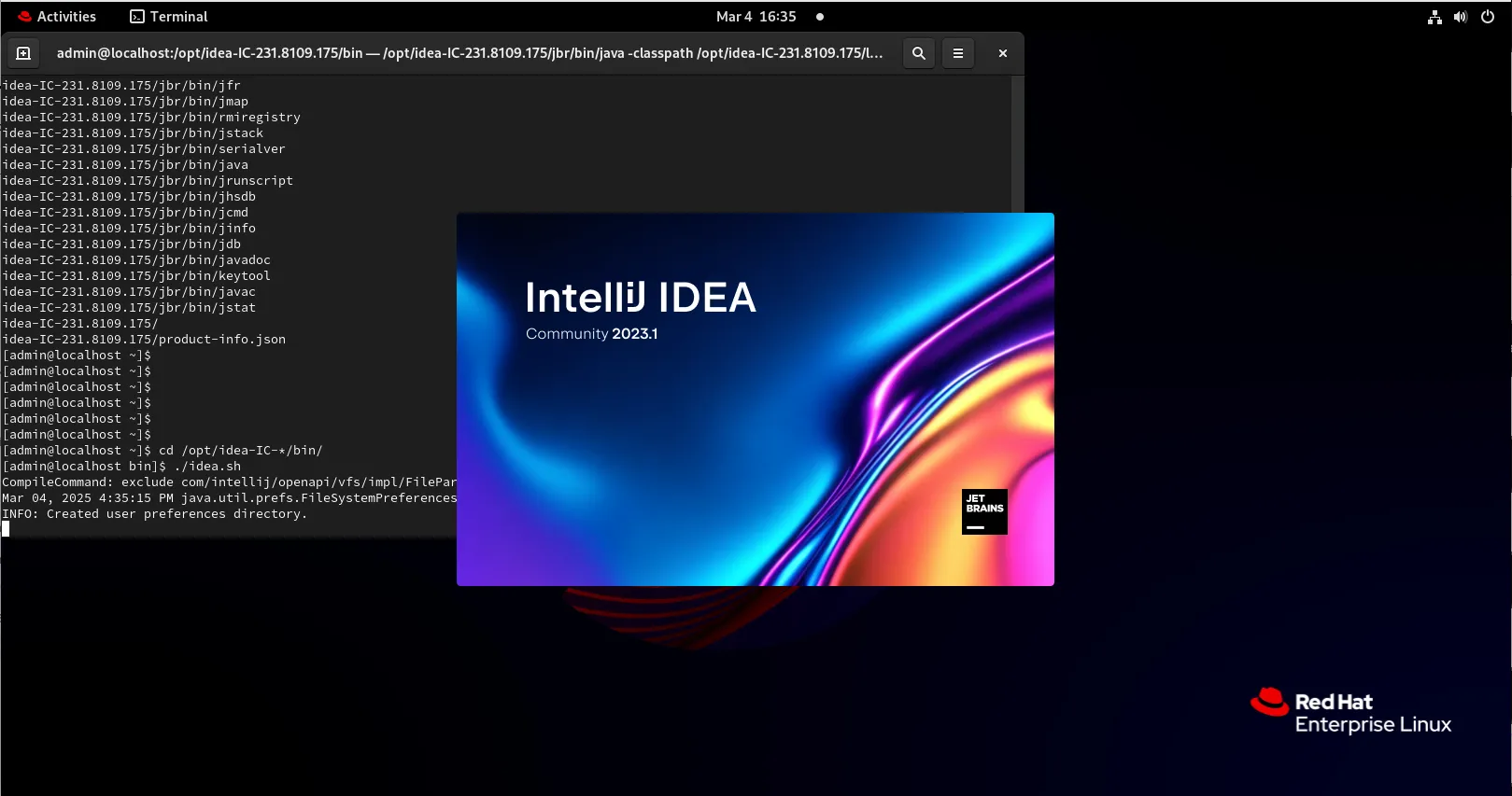 Install IntelliJ on RHEL 9