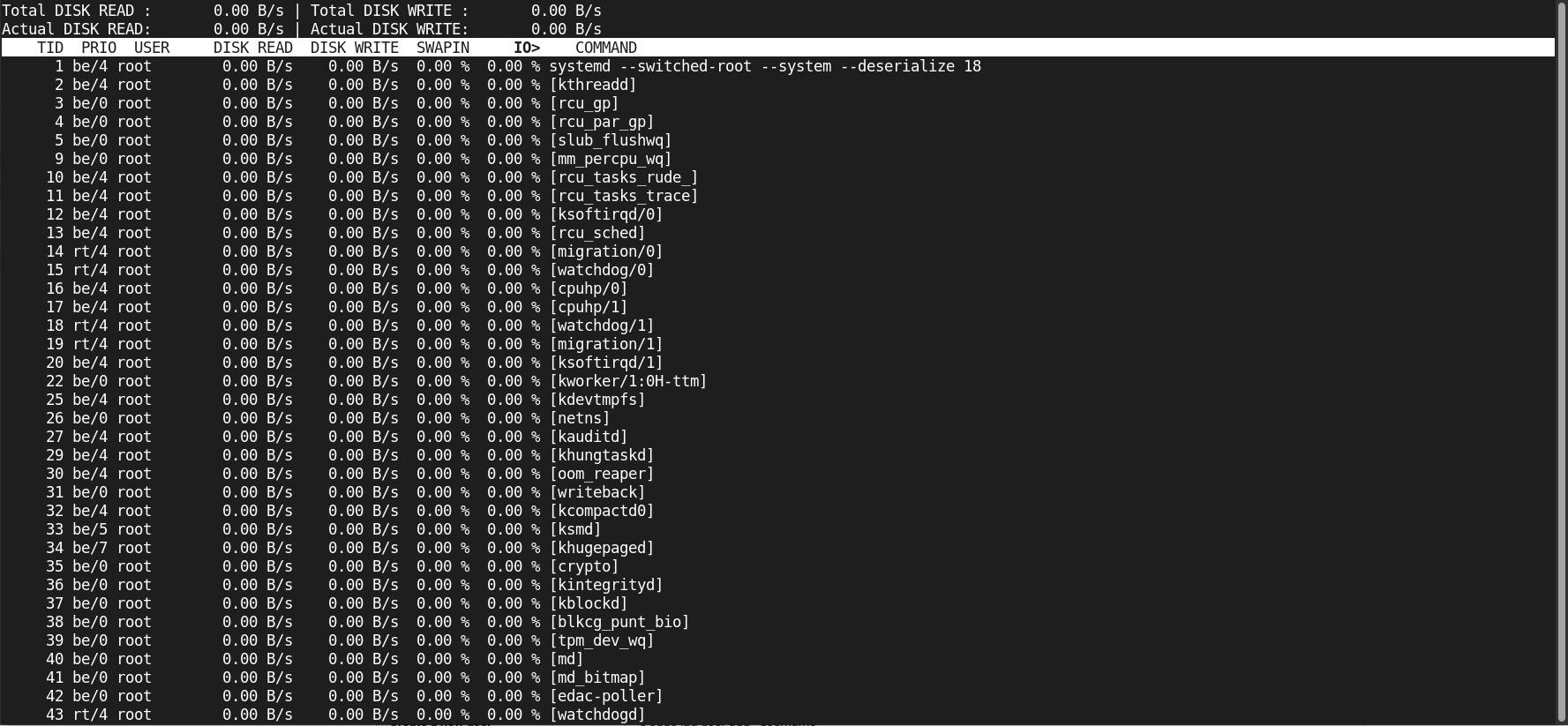monitor block I/O and disk wait times